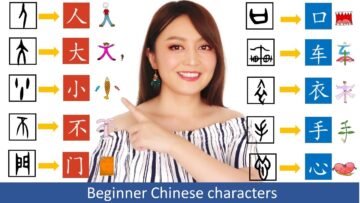 Beginner Chinese characters lesson, 10 most basic and fundamental characters