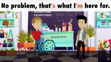 Learn English | Buy flowers in a flower store | English Dialogue with Translation in Subtitles