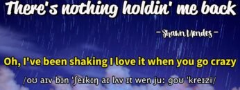 Học tiếng Anh qua bài hát – THERES NOTHING HOLDIN ME BACK – (Lyrics+Kara+Vietsub) – Thaki English