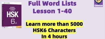 HSK6 Chinese Full Words Lists Lesson 1-40, learn more than 5000 HSK6 Chinese characters in 4 hours