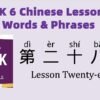 HSK6 Chinese Lesson 28 Words & Phrases, Mandarin Chinese vocabulary for beginners